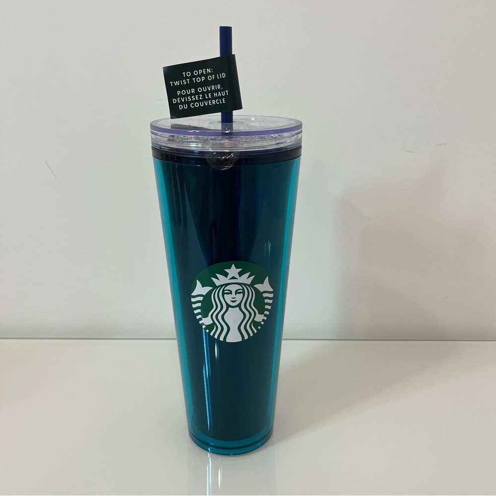 NEW-Starbucks 2022 Summer Green Decorate Your Own Sequin 24 oz. Tumbler
